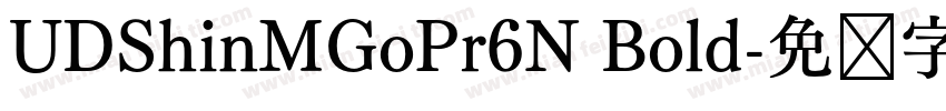 UDShinMGoPr6N Bold字体转换